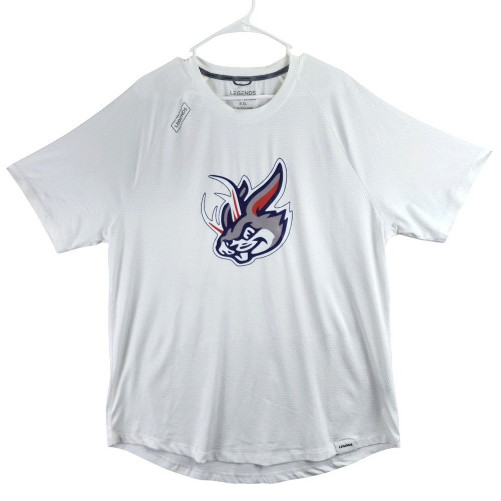 Legends Jackalope Mesh Performance Enzo T-Shirt Mens‎ XXL White Athletic